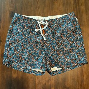 Penguin Navy Floral Swim trunks
